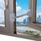 EUDEMON Cerradura de seguridad para ventanas para bebés, limitador de ventanas a prueba de niños, pestillo de cerradura ajustable para marcos de ventanas de aluminio y madera (Gris, 1 Piezas)
