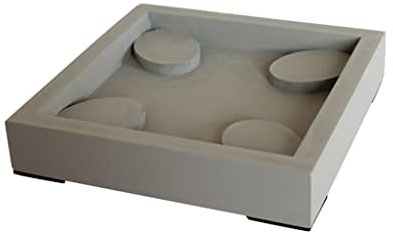 KUYWLMKMZZ Soucoupe carrée pour pot de fleurs (couleur : gris, taille : 30 cm)