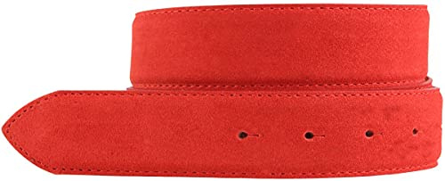 BELTINGER Wechselgürtel aus Veloursleder ohne Schnalle 3,5 cm | Druckknopf-Gürtel für Damen Herren 35mm | Wildleder-Gürtel