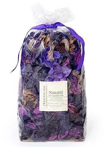 Fragrance Potpourri Bag Home Décor Scents of Lavender, Jasmine & Amber | Floral Petals Vase & Bowl Filler Decoration (Purple)