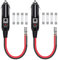 GUNGY Zigarettenanzünder Stecker 12V/24V Autostecker mit Rote LED-Licht 16AWG 10cm Verlängerungskabel mit 10A/15A Sicherung für KFZ LKW Ersetzt 2 Stück