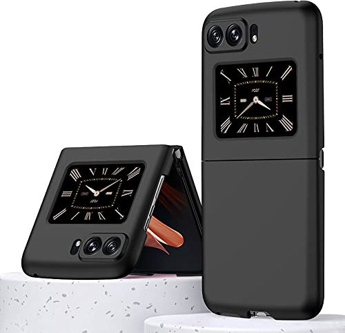 Topme Hartschalen Handyhülle für Motorola Razr 2022 6.7, Polycarbonat, stoßfeste Schutzhülle, Holster Hülle - Schwarz