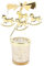 Hölzernes Pferd Teelicht Karussell Windlicht Glas Teelichthalter Gold Teelichtglas Rotierender Kerzenhalter Eisen Metall Kerzenständer für Valentinstag Deko Hochzeit Dekoration Wohnzimmer Tischdeko