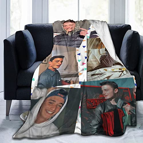 LOUJIN Decke Noah Boy Schnapp superweiches Flanell-Fleece, leichte Überwurfdecke, Klimaanlagendecke, Couch, Sofa, Schlafzimmer, für Kinder, Erwachsene, 125 cm x 100 cm