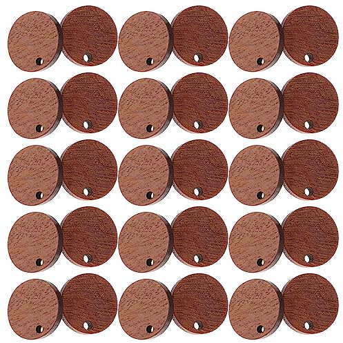 30 Stück Holz-Ohrstecker Mit Ohrrücken Ohrstecker-Lünette Flach Rund Für Diy-Ohrringe Kunsthandwerk Schmuckherstellung