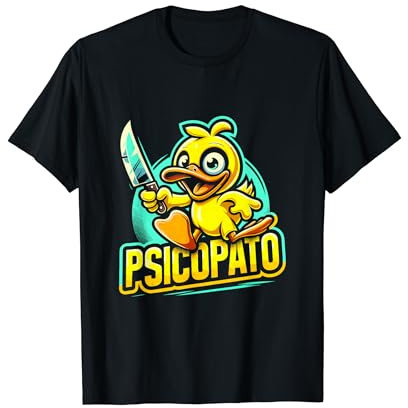 Psicopato, El Pato Psicópata Ilustración Divertida Camiseta