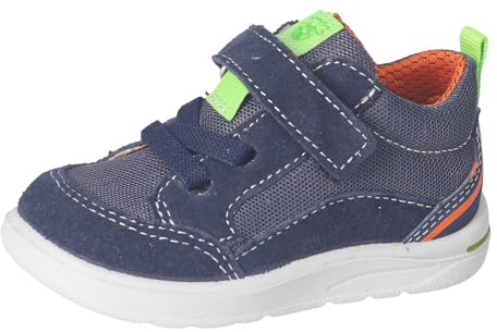 RICOSTA Jungen Stiefel EBBO, Baby und Kleinkinder Lauflernschuhe, Weite: Mittel, lose Einlage, Klettstiefel, Booties, Leder, Nautic (170), 20 EU