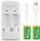 AOBOO Rechargeable CR2 3V Battery Kit 300mAh Battery Compatible with Switching Robots, Rangefinders, Door Sensors, Film Cameras