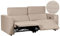 Beliani Stoffsofa 2-Sitzer elektrisch verstellbar mit USB-Anschluss Cord Sandbeige ULVEN