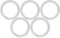 5PCS Badge Moldes Dichtung, Kreisschneider Button Maker Maschine Dichtung Badge Machine Dichtung Badge Machine Matrize passendes Ersatz-Abstandshalter-Hilfswerkzeug (44MM)
