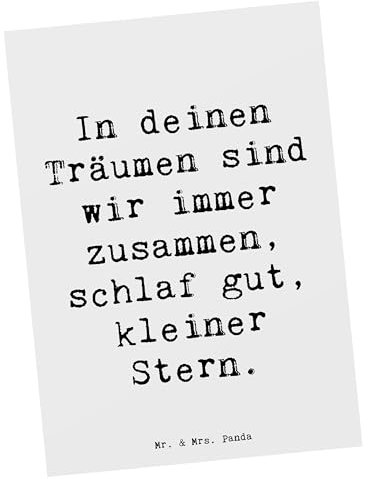 Mr. & Mrs. Panda Postkarte Spruch Alleine schlafen lernen - Geschenk, ruhige Nacht, Wärme und Nähe, Ansichtskarte, Einschlafen, Ansichtskarten,