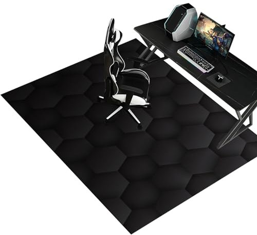 Fzamudng 70 x 100 cm Tappeto Sedia Ufficio, Protettivo Salvapavimento, Tappeto per Sedia Gaming, Antiscivolo Sedia Protettiva Multiuso Chair Mats per Pavimenti in Legno Duro e Piastrelle
