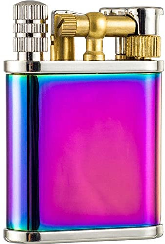 Winddichtes Feuerzeug, Vintage-Kerosinfeuerzeug, multifunktionales antikes Feuerzeug, Vintage-Kerosinfeuerzeug, Herrengeschenk (Kraftstoff Nicht im Lieferumfang enthalten)(Colorful)