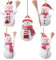 5 pezzi piccoli 2D acrilico Natale pupazzo di neve ornamento mini idee albero di Natale decorazione kit con corda Babbo Natale regalo giardino casa finestra parete ghirlanda festa borsa all'aperto