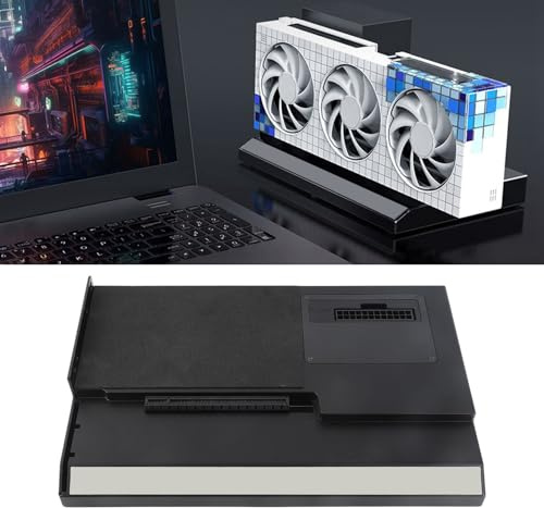 Plyisty Externe GPU-Gehäuse-Dockstation mit USB4.0, 32 Gbit/s PCIe3.0X4, PD 60 W, 40 Gbit/s Datenübertragung, 2 TB3-Anschlüsse, M.2 Nvme SSD-Steckplatz, RJ45 für NUC, Laptops