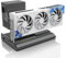 Plyisty Externe GPU-Gehäuse-Dockstation mit USB4.0, 32 Gbit/s PCIe3.0X4, PD 60 W, 40 Gbit/s Datenübertragung, 2 TB3-Anschlüsse, M.2 Nvme SSD-Steckplatz, RJ45 für NUC, Laptops