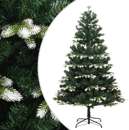 Iiaky Árbol de Navidad Artificial con bisagras y Nieve flocada 180 cm Arbol Navidad Emergente