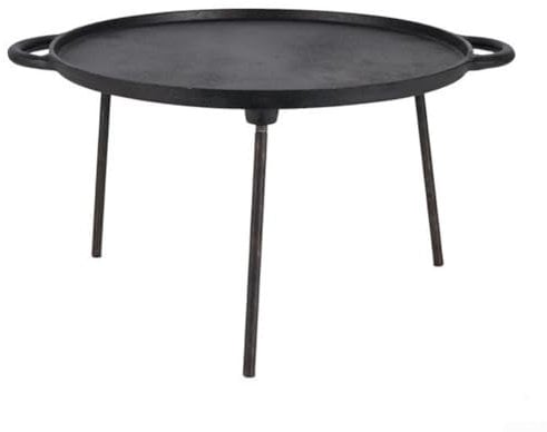 Zoegneer Grill Pan Outdoor Barbecue Tray Large Pancake Cast Iron Pan Oven Barbecue Rack 34Cm Three-legged Baking Tray