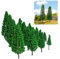 Helweet Modellbau Bäume, Modell Bäume Miniatur, Zug Bäume, Eisenbahn Landschaft, Diorama Baum, Kunstbäume Modellbau für Projekte und DIY Landschaft, Modelleisenbahn Zubehör, 3.5-16 cm, 16 Stück