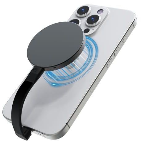 P10 Magnetic PSSD ，For iphone MagSafe Portable SSD, Upto 2000MB/s-Type-C, SM2320，USB 3.2 Gen 2x2 20Gbps, Connectivity, Updated Firmware - Portable Magnetic External Solid State Solution (Black-2T)