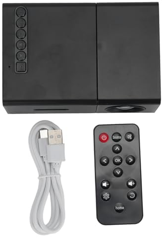 Mini Projecteur, Projecteur Portable Complet 1080p Full HD, Conception de Fans de Refroidissement, Projecteur de Film Compatible avec L'ordinateur Portable du Téléphone