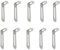 10 Stück Winkelverbinder,7.3x2.3x1.5 Cm Wand-Befestigung mit Kipp-Sicherung L-Förmige Möbel Verstellbare Befestigungswinkel Schwerlastwinkel Mit 2 Langloch zur Befestigung von Möbel & Schränke