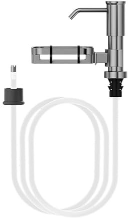 Dispensatore sapone per piatti con tubo flessibile da 1 metro e cestello gocciolatoio 360 gradi - dispenser detersivo cucina