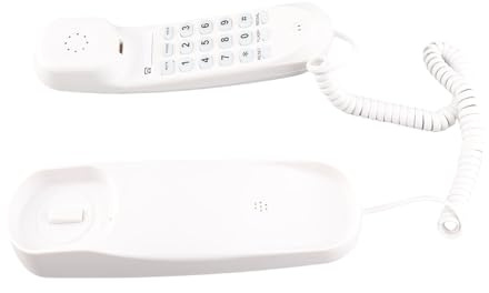 Téléphone fixe filaire avec touches éclairées, support pause, dernier numéro, montage mural, pour la maison, le bureau, matériau ABS, téléphone filaire facile à utiliser
