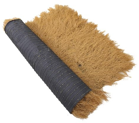 Toit en chaume synthétique réaliste, rouleau de paille artificielle mexicaine pour bar, cabane, jardin, clôture, patio, bricolage, herbe pour cache-canard, foi(Size:1M*10M(39''×328‘’),Color:jaune)