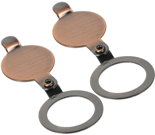 ASAKKURA 2pcs Copper Peephole Cover for Door Privacy Protection Anti-Rust Apartment Essentials Rotatable Front Door Viewer Blocker Peephole Covers for Home Office Hotel