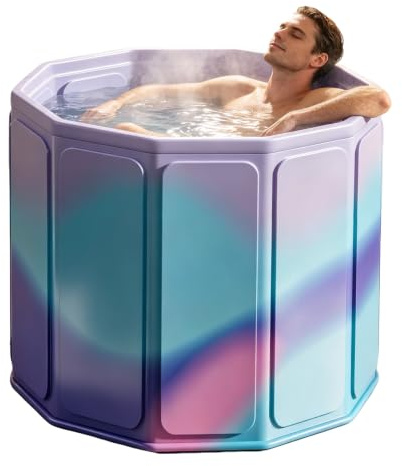 Baignoire pliable, baignoire de plein air pour bain chaud et bain de glace, 80x70 cm