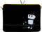 Digittrade LS156-13 Peppy Love Designer Notebook Tasche 13.3 Zoll (33.8 cm) aus Neopren Laptop Schutzhülle 13 bis 14 Zoll Case Cover Roboter schwarz-grau