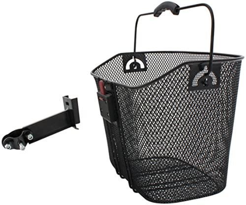 M-WAVE Fahrradkorb, schwarz, ca. 37x26x25.6 cm