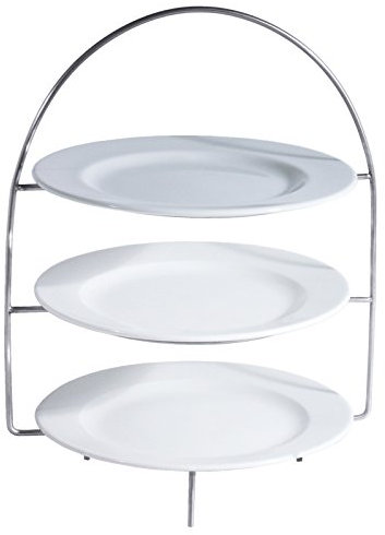 getgastro Telleretagere aus verchromtem 6 bzw. 8 mm starkem Stahldraht, mit Gummifüßen, schwere Qualität/Höhe: 30,5, 39 oder 52 cm | ERK (A2 - Höhe: 39 cm)