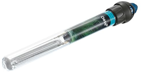 Oase HeatUp 100 Aquariumheizung, Aquariumheizung für Süßwasser und Meerwasseraquarien mit Thermometer, 100W