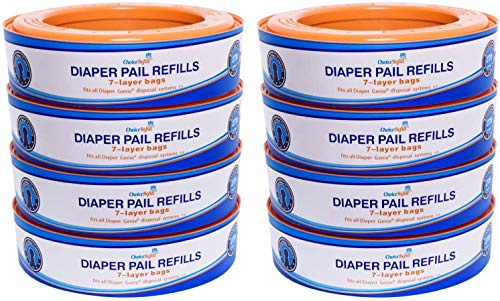 ChoiceRefill Compatible with Diaper Genie Pails, 8-Pack, 2600 count