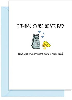 That Card Shop Cute Birthday Card for Dad - I think you're GRATE Dad - Funny Pun Cards for Fathers Day