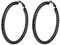 PROSTEEL Damen Ohrstecker 70 mm Schwarz Creolen Huggie Hoop Ohrringe für Frauen