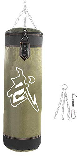 Sacco da boxe pesante da boxe, sacco di sabbia vuoto Appeso da sacco da boxe MMA Kickboxing Muay Thai Boxe Sandbag Hook Kick Sandbag (60CM verde)