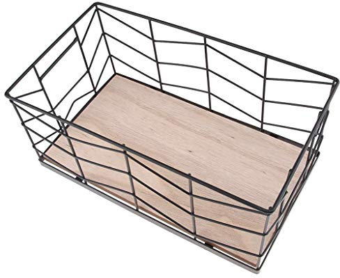 Tubayia Metall Aufbewahrungsbox Gitterkorb Toilettenartikelkorb Drahtkorb Organizer Drahtkörbe für Lagerung Dekoration