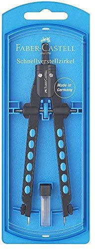 Faber-Castell Zirkel Schnellverstellzirkel Factory Neon 2019 (Blau)