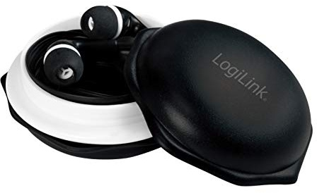 In-Ear Stereo Kopfhörer mit Mikrofon, geräuschisolationsfähig (reduziert Hintergrundgeräusche) mit Headset-Tasche zur besseren Aufbewahrung