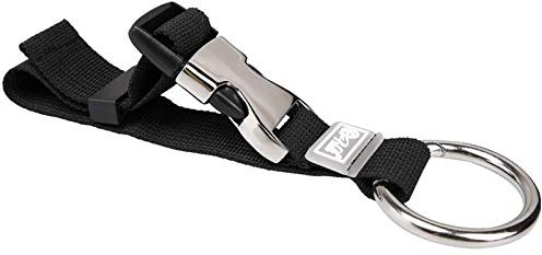 JAKAGO Luggage Strap Coat Holder Gripper Handbag Clip Baggage Suitcase Backpack Ring Hook Adjustable Belt Travel Accessories (Black)