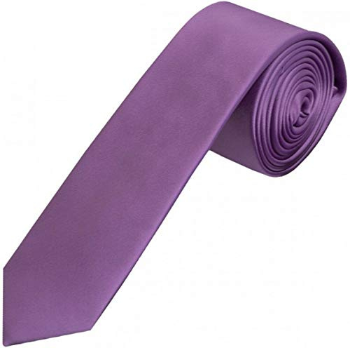 TIA UK LONDON Kids Boys Plain Long Length Satin Ties 8-16 Years Purple
