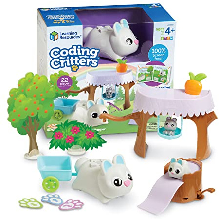 Learning Resources Coding Critters: Bopper, Hip & Hop, Ab 4 Jahren, Programmierbare Hasen, Fördert Mint-Konzepte, Spielspaß ohne Bildschirm