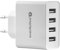 everActive SC-400 - Cargador de Red con 4 USB 5 A, Alta eficiencia, Carga rápida, Potencia Total 25 W, Carcasa sólida de una Sola Pieza