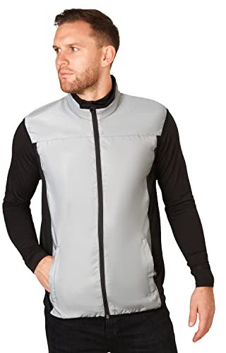 BTR Reflektierende Warnweste Fahrrad - Laufen - Joggen - Reflektorweste - Reflektierende Jacke für Herren und Damen - 2 Taschen mit Reißverschluss an der Seite. XS 89-95 cm