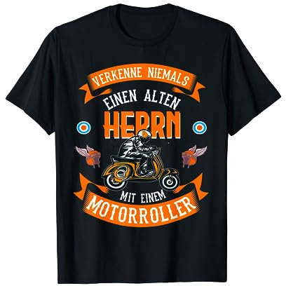 Unterschätze niemals einen Alten Mann auf einem Motorroller T-Shirt