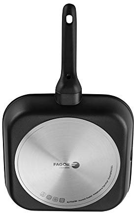 Fagor Alutherm Grill Asador Inducción 28 cm, Aluminio Fundido, Espesor 5,3 mm, Antiadherente Ecológico XYLAN Plus sin PFOA, Apta para Todas Las Cocinas, Vitrocerámica, Gas, Lavavajillas