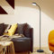 ANKBOY® LED Stehleuchte 360° Flexibler Schwanenhals Moderne Stehlampe, Innen Beleuchtung Deckenfluter Standleuchten mit Schalter und Stecker 1.5m Kabel, Tower Lichtsäule für Wohnzimmer Büro,Schwarz